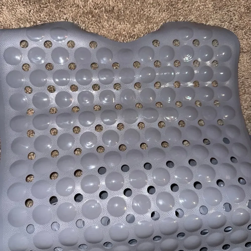 Extra Long Non Slip Bathtub Shower suction Mat Anti Slip Grey approx 40 X 16